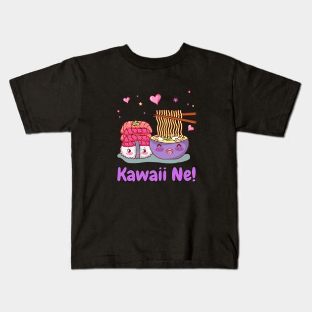 kawaii sushi Kids T-Shirt by Nikoleart